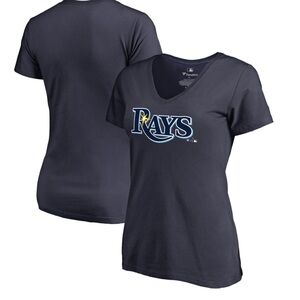 NWT Tampa Bay Rays Women’s Navy V-Neck Top Size Medium 100% Genuine Merchandise